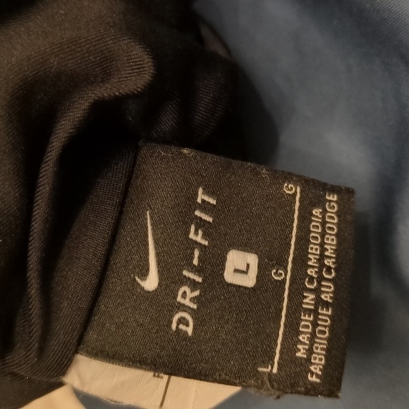 Nike Reversible Baby Blue Buter Yellow Leggings Athleasure Running Athletic Sz L - Picture 14 of 14